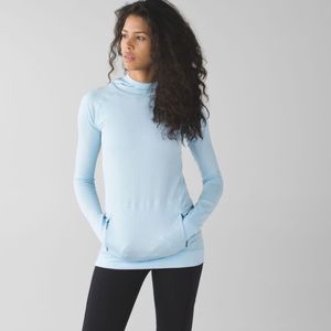 Lululemon Rest Less Hoodie in Heathered Caspian Blue